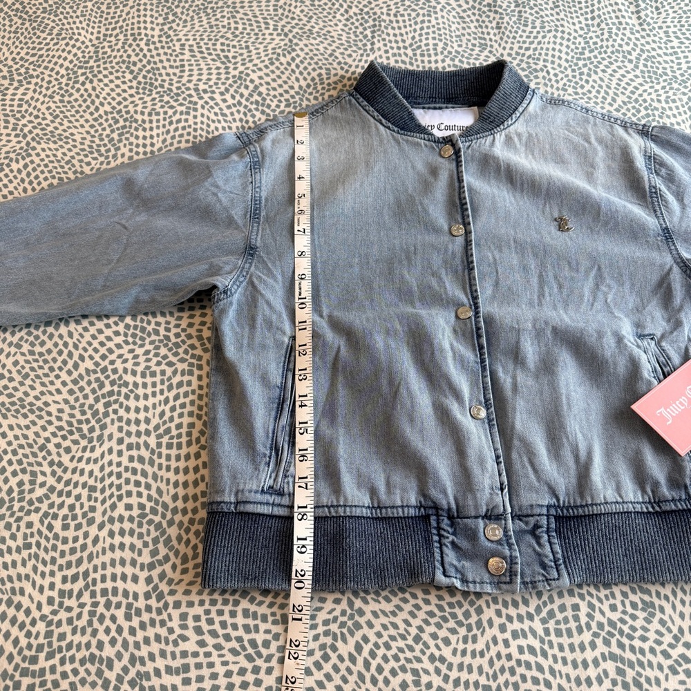 Juicy Couture | Lightweight Denim Blue Bomber Jacket - Picture 6 of 9